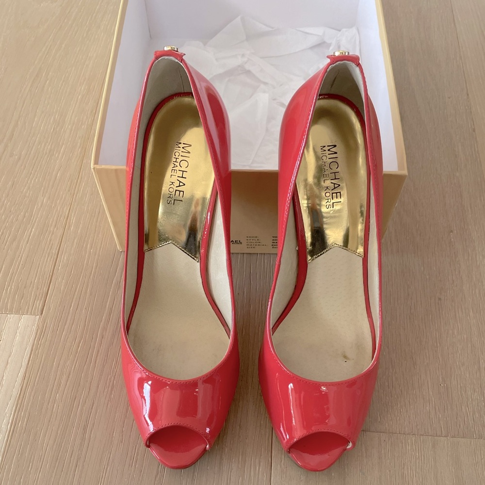 Michael Kors Peeptoe Platforms
